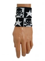 Schweißband Skull Stern kariert