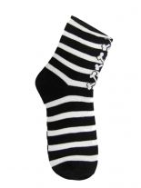 Socken weiß schwarz gestreift