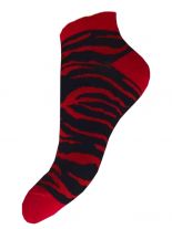 Sneaker Socken Zebra rot