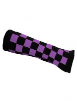 Armstulpen kariert schwarz lila