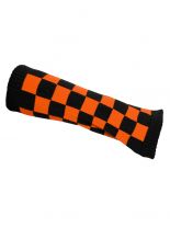 Armstulpen kariert schwarz orange