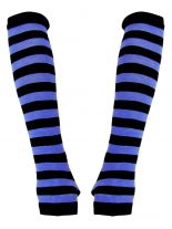 Armstulpen schwarz blau gestreift
