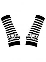 Armstulpen Totenkopf mit Knochen