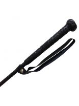 Geflochtene Leder Peitsche schwarz