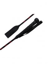 Geflochtene Leder Peitsche schwarz rot stripe