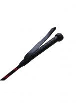 Geflochtene Leder Peitsche schwarz rot stripe