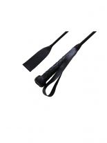 Geflochtene Leder Peitsche schwarz 70 cm