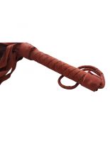 Flogger Peitsche Rot mit 72 Lederriemen