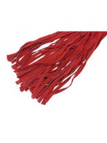 Flogger Peitsche Rot mit 48 Lederriemen