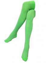 Overknees neon grün mit Glitzer