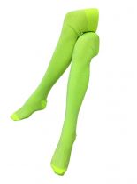 Overknees neon gelb mit Glitzer