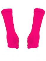 Fingerlose Stulpenhandschuhe pink neon