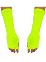 Fingerlose Stulpenhandschuhe gelb neon