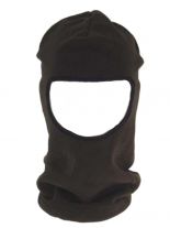 Sturmhaube 1 Loch fleece schwarz mit Gummizug