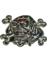 Gürtelschnalle USA Totenkopf