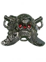 Gürtelschnalle Piraten Totenkopf