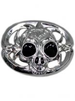 Gürtelschnalle Alien Totenkopf