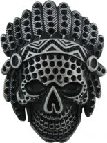 Gürtelschnalle Inianer Totenkopf