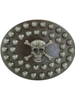 Gürtelschnalle Totenkopf Platte