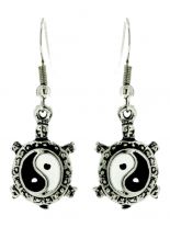 Ohrring Yin und Yang mit Rahmen