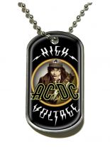 Erkennungsmarke ACDC High Voltage Dog Tag Halskette