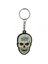 Schlüsselanhänger Totenkopf Stone Cold aus Gummi
