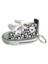 Schlüsselanhänger Schuh mit Totenköpfe