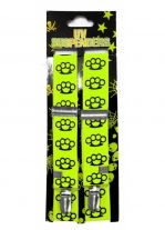 Hosenträger Schlagring neon gelb