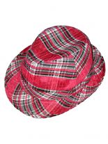 Clubstyle Trilby Hut rot Schotten Look