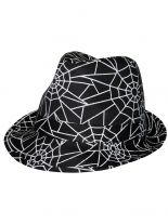 Clubstyle Trilby Hut Spinnennetz schwarz