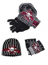 Winterset Totenkopf Love Kills Schal Beanie Handschuhe