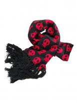 Winterset Totenköpfe Rot Schal Beanie Handschuhe