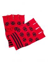 Winterset Eisernes Kreuz Schal Beanie Handschuhe