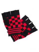 Winterset Karomuster Schal Beanie Handschuhe
