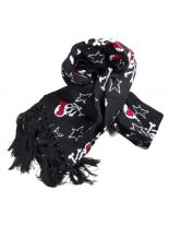 Winterset Totenköpfe mit Sternen Schal Beanie Handschuhe