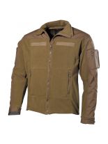 Fleece Jacke coyote tan mit Rip Stop Besatz