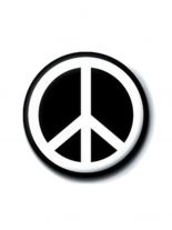 2 Button Peace weiß