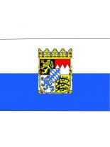 Fahne Bayern mit Kronenwappen