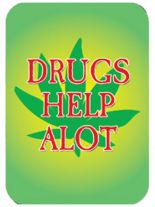 3 Aufkleber Drugs help Alot