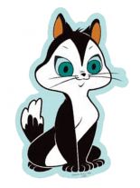 3 Aufkleber Kittie