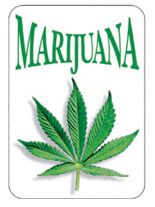 3 Aufkleber Marijuana