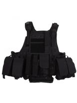 Tactical Weste schwarz mit Modular System