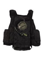 Tactical Weste schwarz mit Modular System