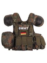 Taktische Weste Combat flecktarn mit Abwurfsystem