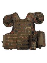 Taktische Weste Combat flecktarn mit Abwurfsystem
