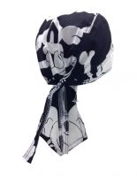 Bandana Cap Totenköpfe groß schwarz