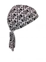 Bandana Cap Totenköpfe klein weiß