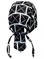 Bandana Cap Kinder schwarz weiß