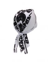 Bandana Cap Totenkopf groß weiß
