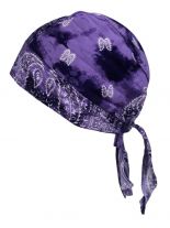 Bandana Cap Old School violettes Batik
